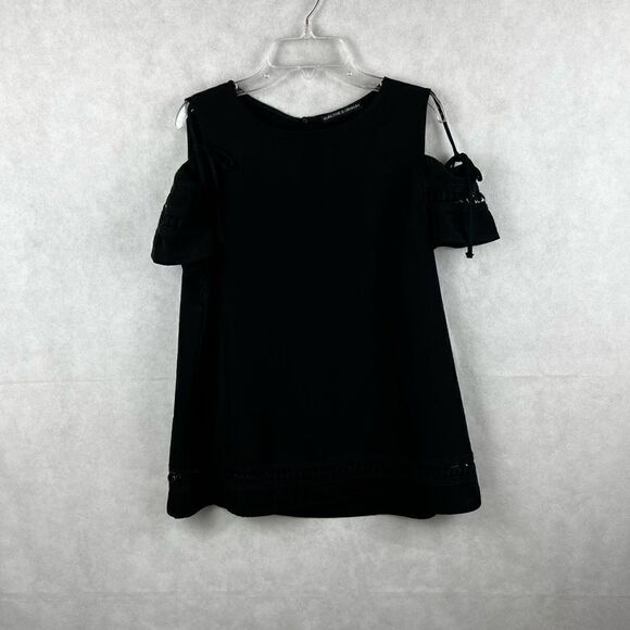 Off the Shoulder Black Lace Top - Picture 1 of 10